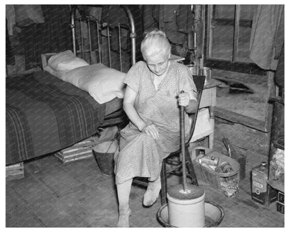 Johnson Family Churning Butter Black River Falls 1937