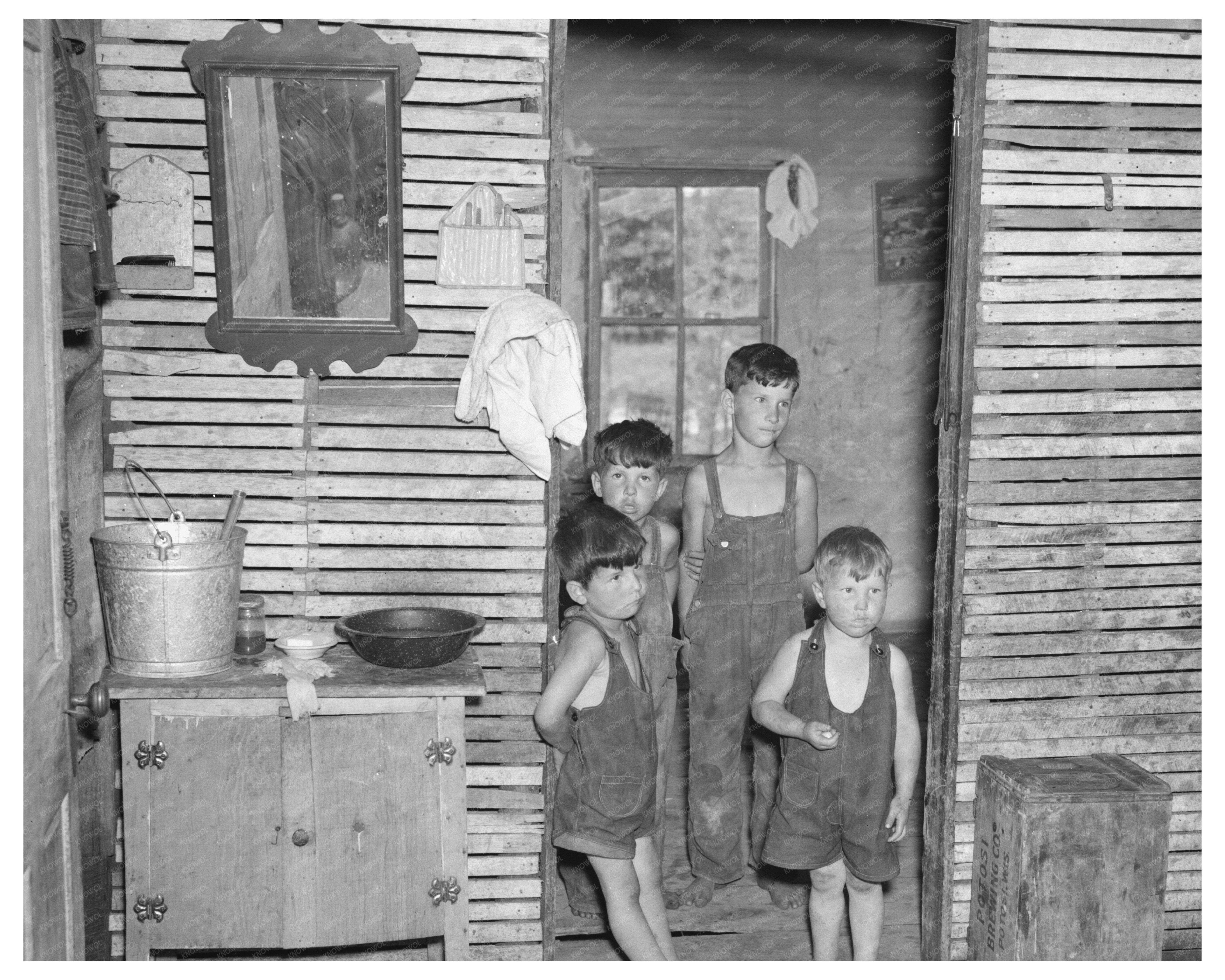 Art Simplots Sons in Kitchen and Washroom 1937