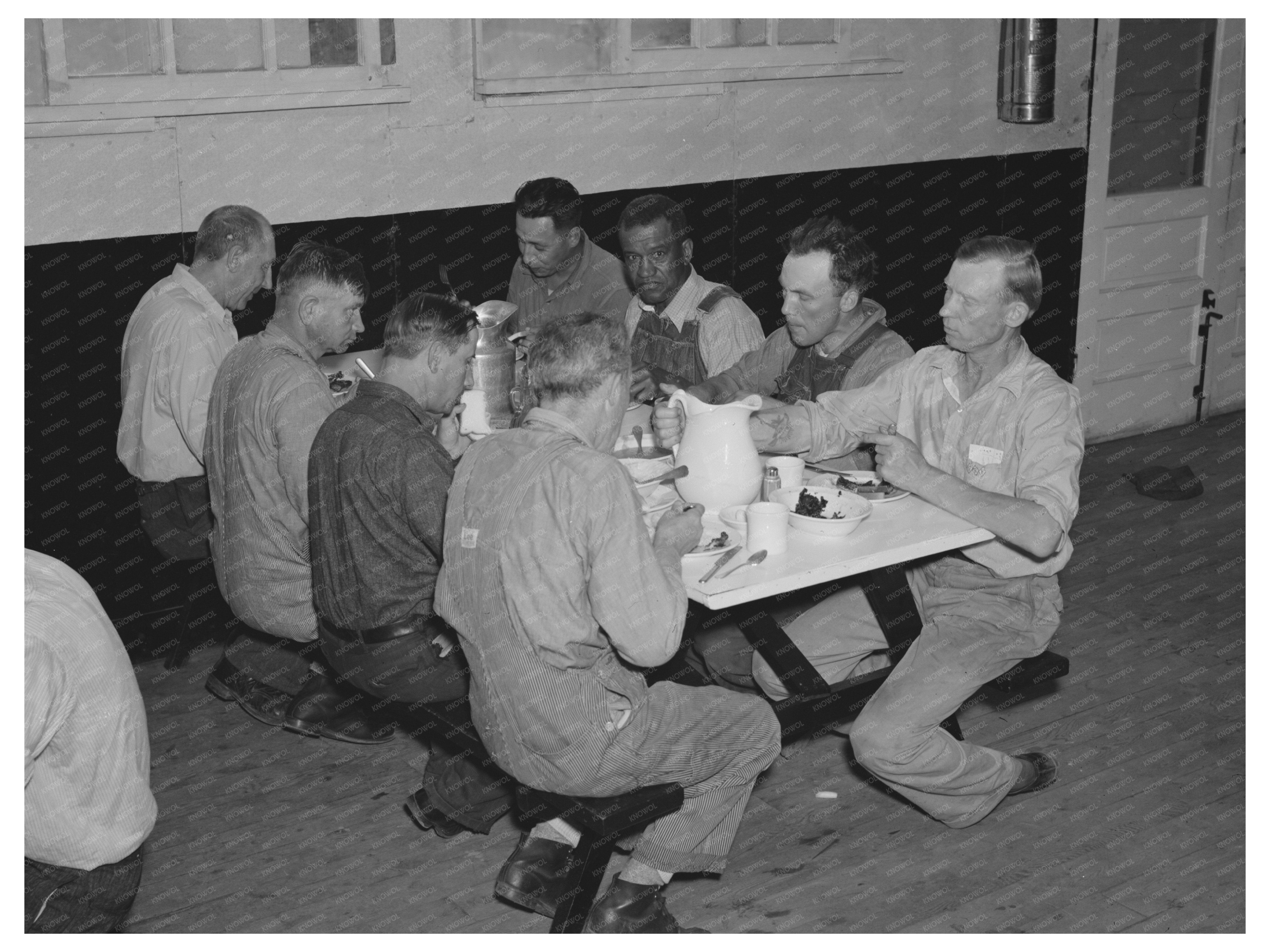 Workers Lunching at Resettlement Project June 1937