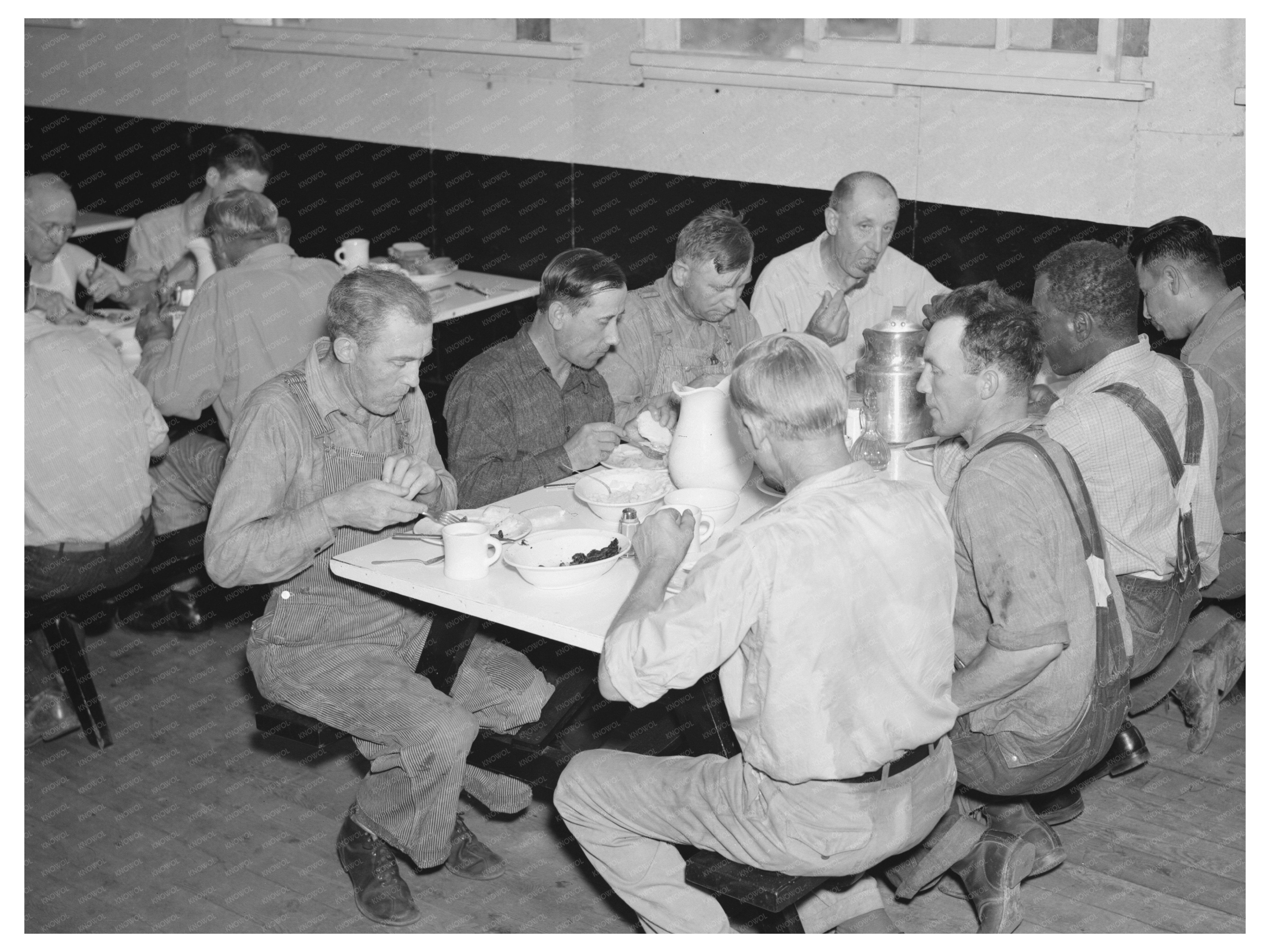 Workers Lunching at Resettlement Project Black River Falls 1937