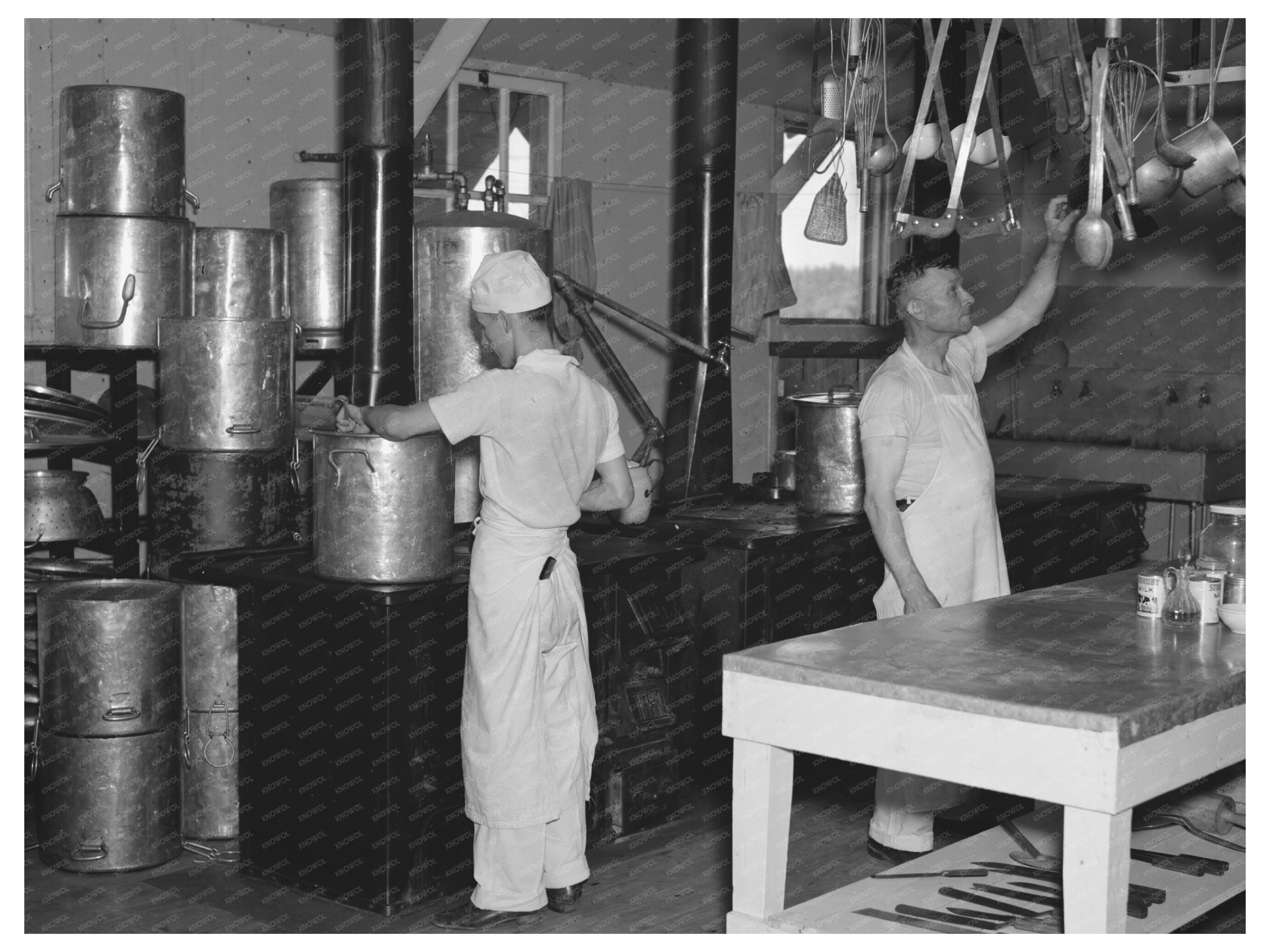 Vintage Kitchen in Black River Falls Resettlement Camp 1937