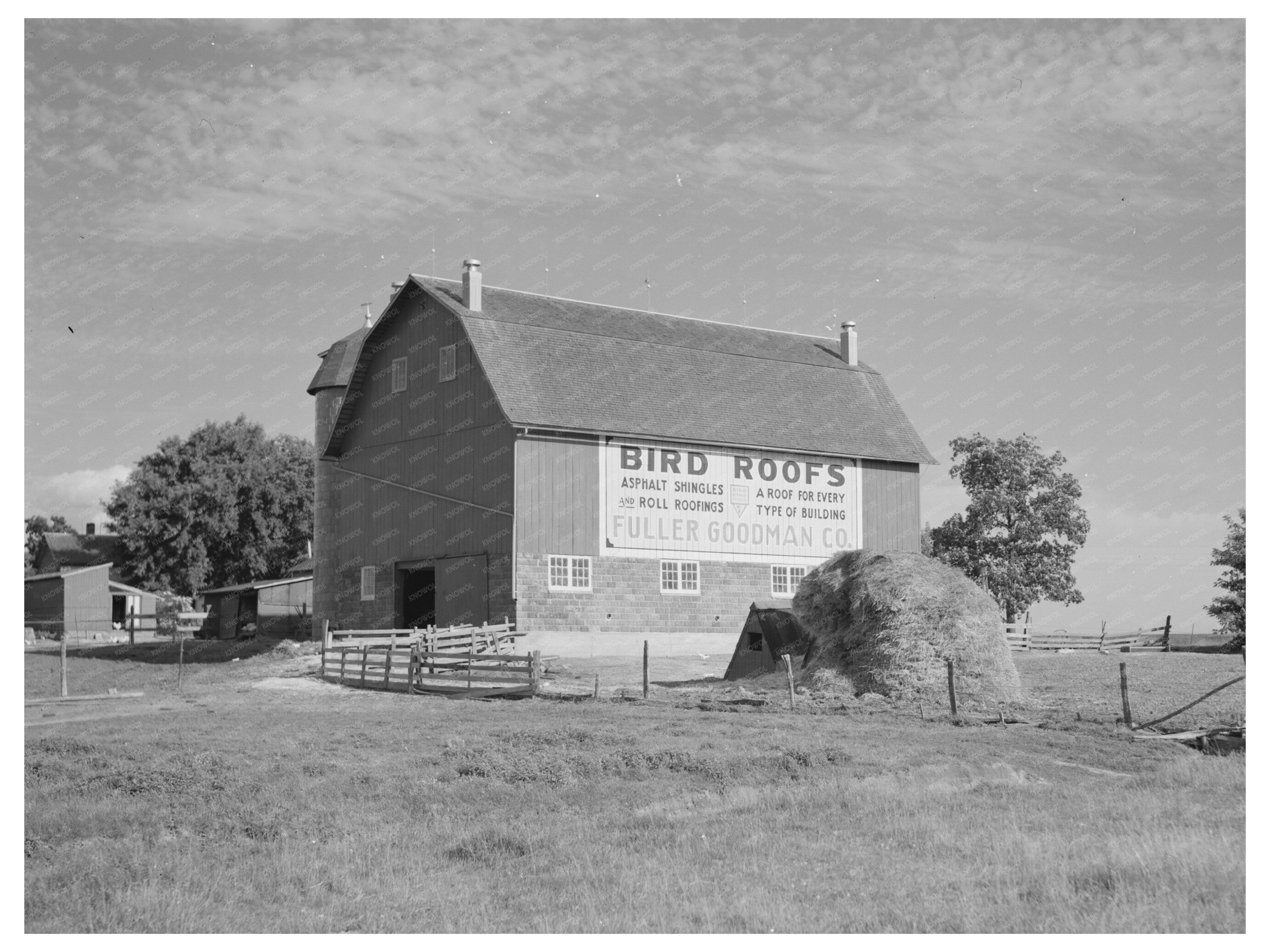 Vintage Barn Sign in New Lisbon Wisconsin June 1937