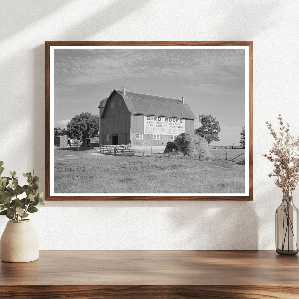 Vintage Barn Sign in New Lisbon Wisconsin June 1937