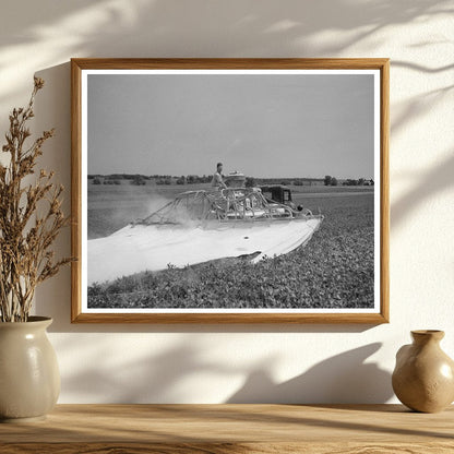 1937 Man Spraying Insecticide on Pea Vines in Wisconsin