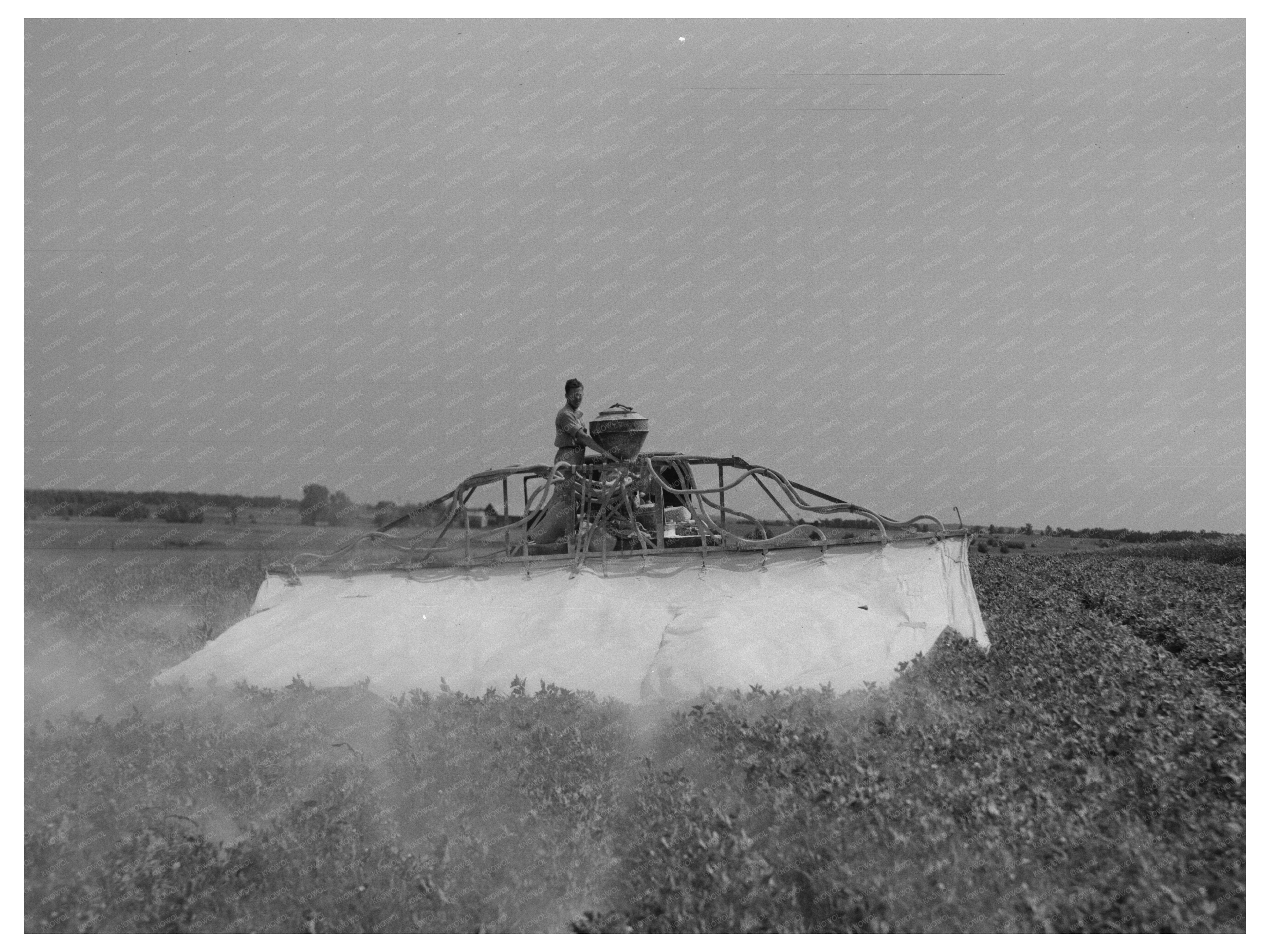 Vintage 1937 Pea Vine Spraying in Sun Prairie Wisconsin