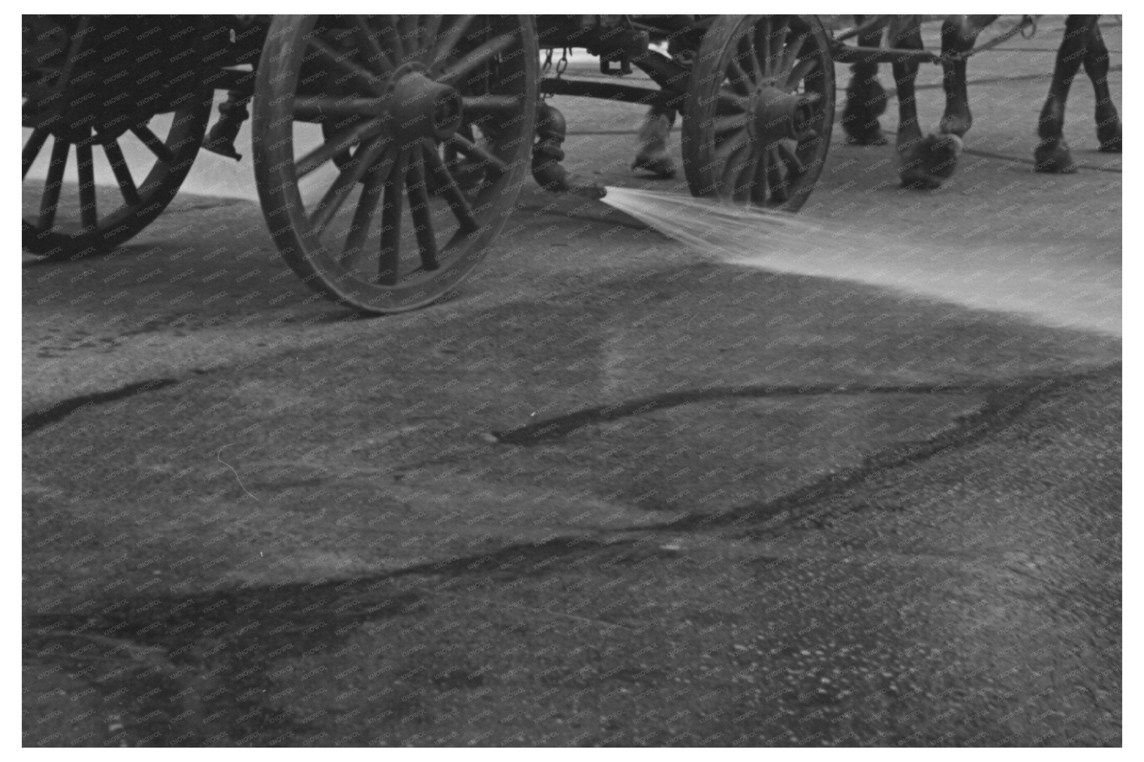 Water Wagon in New Glarus Wisconsin July 1937