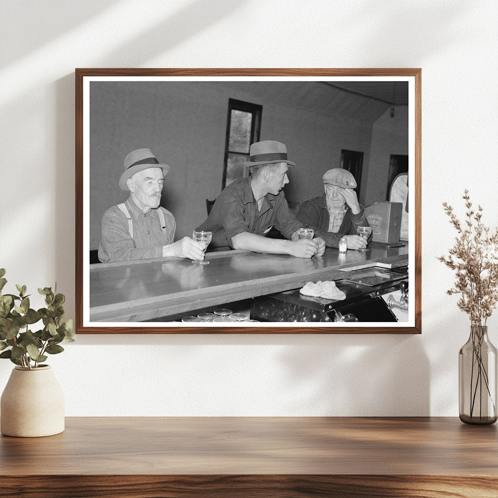 Lumberjacks in Beer Parlor Craigville Minnesota August 1937