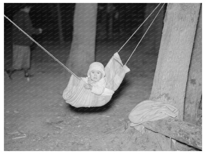 Indigenous Baby at Blueberry Camp Minnesota 1937