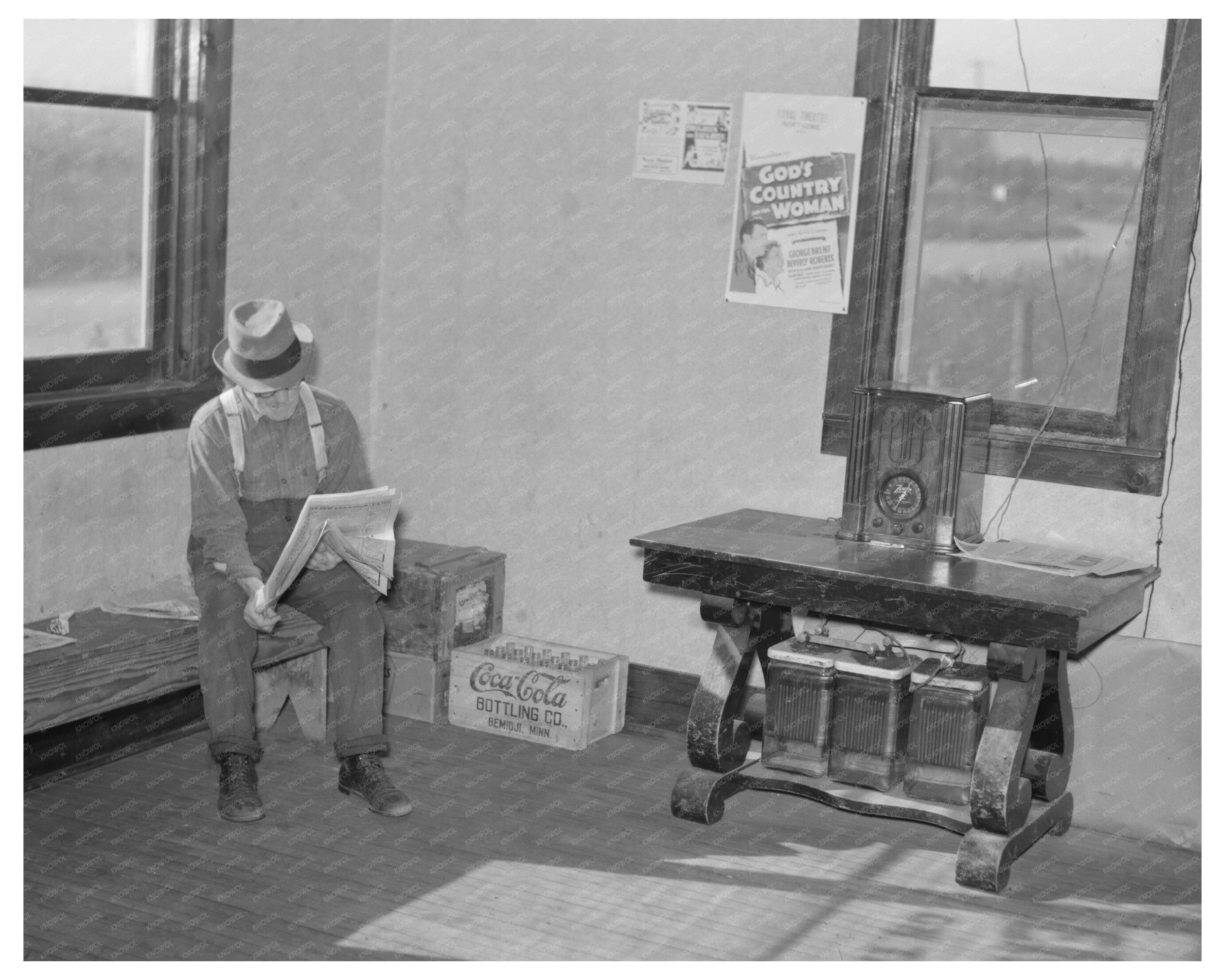 Elderly Man in Beer Parlor Gemmel Minnesota 1937