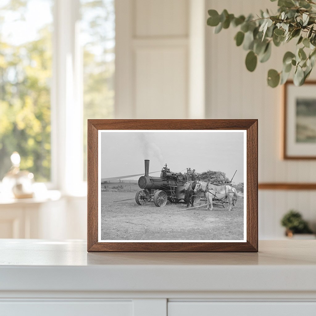 Steam Threshing Machine in Kewanee Illinois 1937