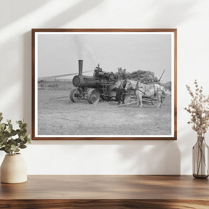 Steam Threshing Machine in Kewanee Illinois 1937