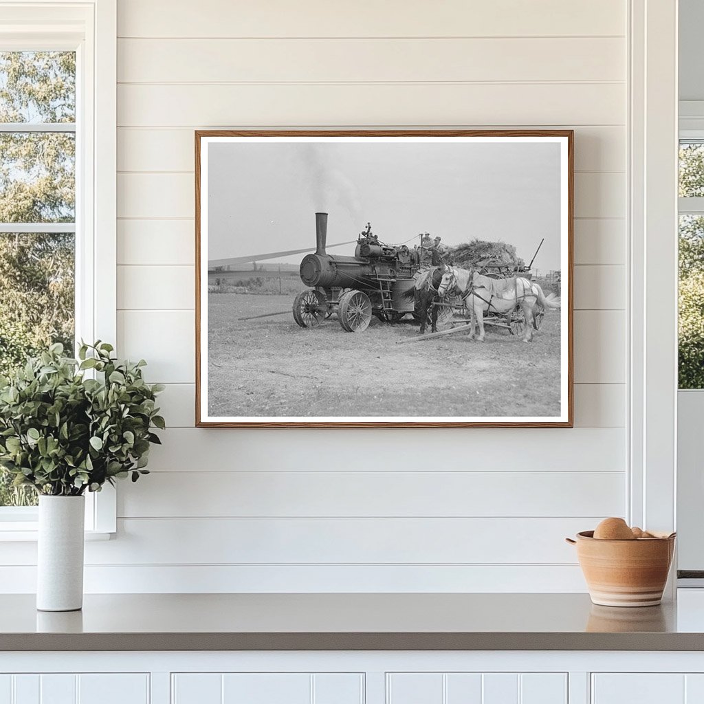 Steam Threshing Machine in Kewanee Illinois 1937