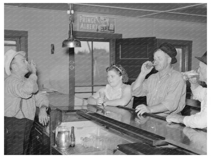 Lumberjacks at Saloon in Craigville Minnesota August 1937