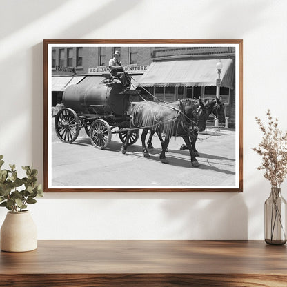 Sprinkling Wagon in Southern Wisconsin August 1937