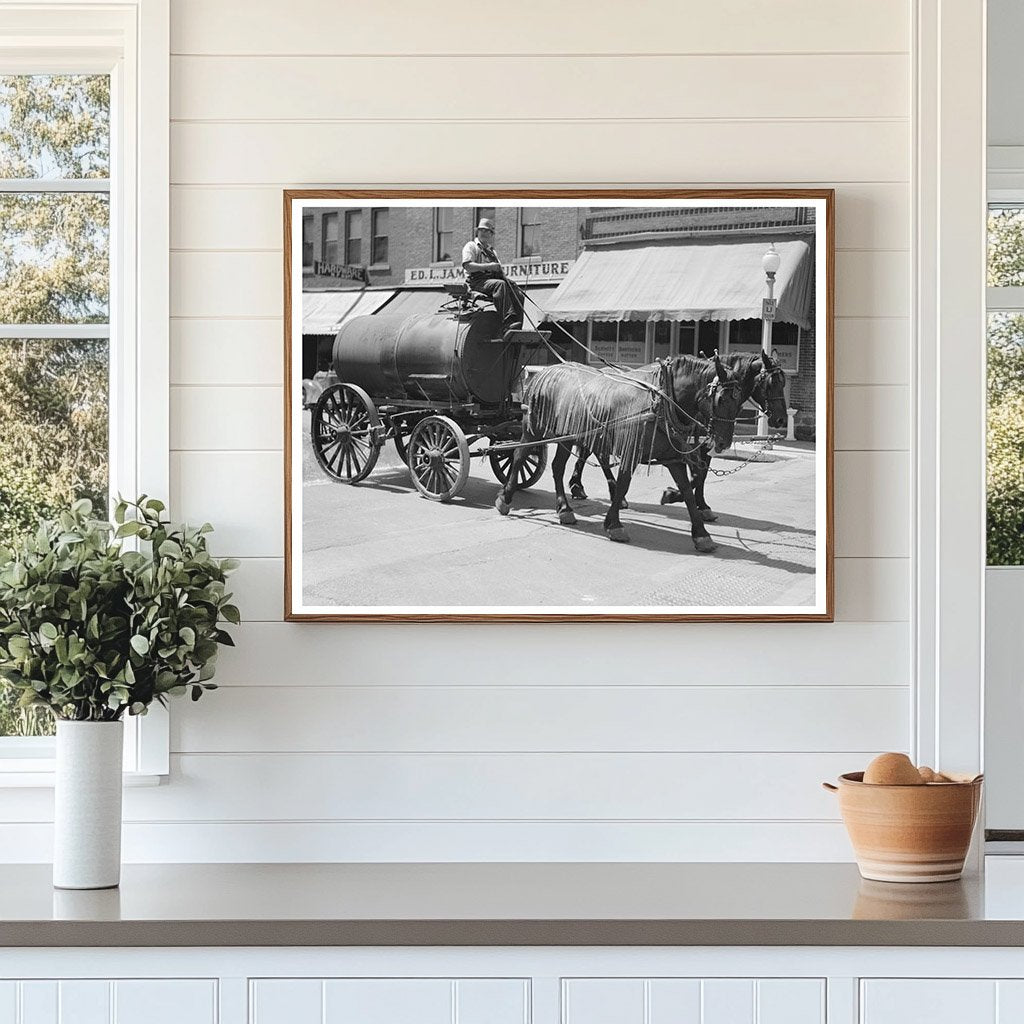 Sprinkling Wagon in Southern Wisconsin August 1937