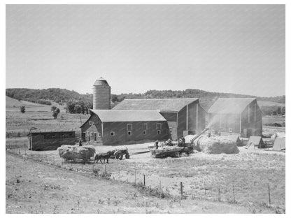 Threshing Operations on Wisconsin Farm August 1937