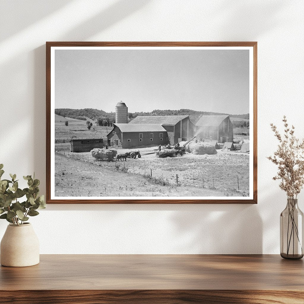 Threshing Operations on Wisconsin Farm August 1937