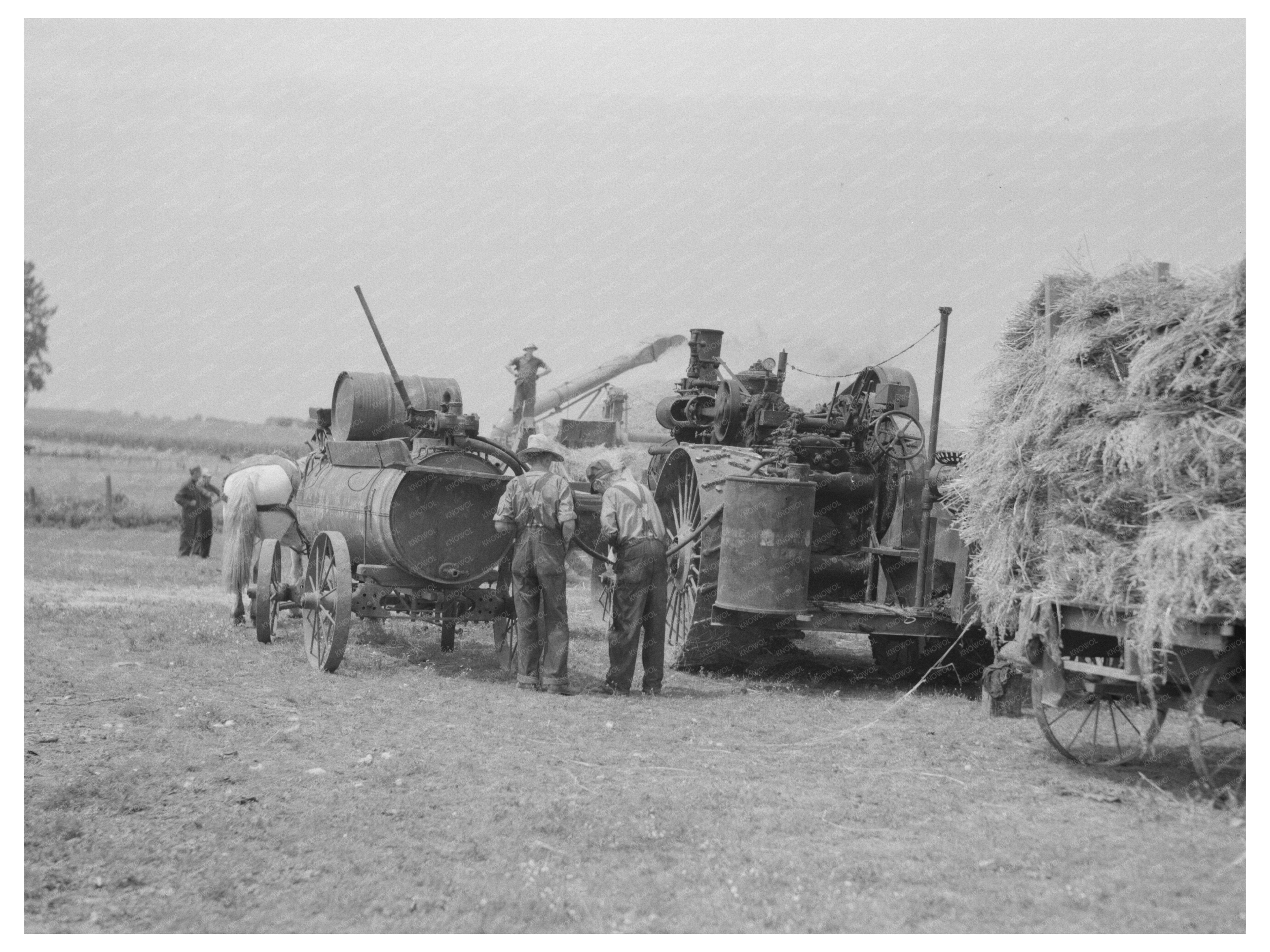 Threshing Machinery Crew in Kewanee Illinois 1937