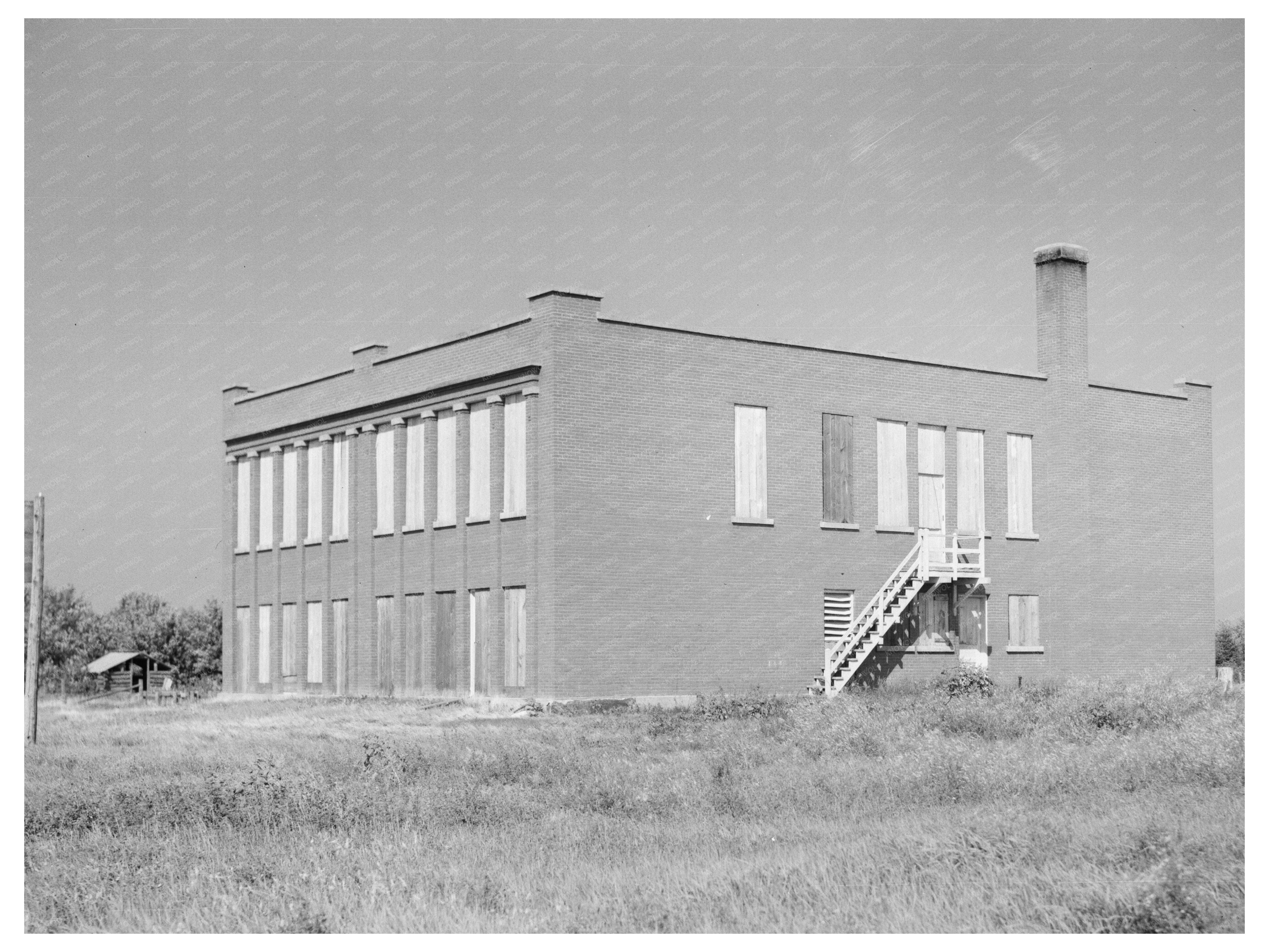 Abandoned School Building Gemmel Minnesota August 1937