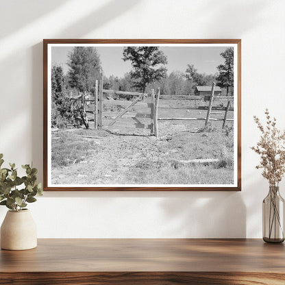 Vintage Fence and Gate in Ericsburg Minnesota 1937