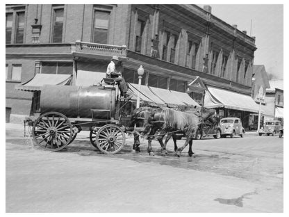 Vintage Sprinkling Wagon Wisconsin August 1937