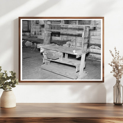 Serving Table in Abandoned Lumber Camp Minnesota 1937