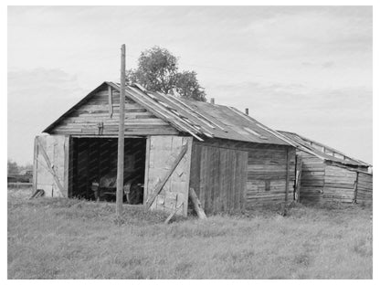 Vintage Lumber Camp Buildings Gemmel Minnesota August 1937