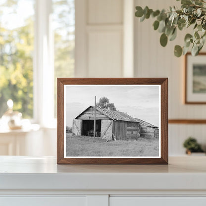 Vintage Lumber Camp Buildings Gemmel Minnesota August 1937