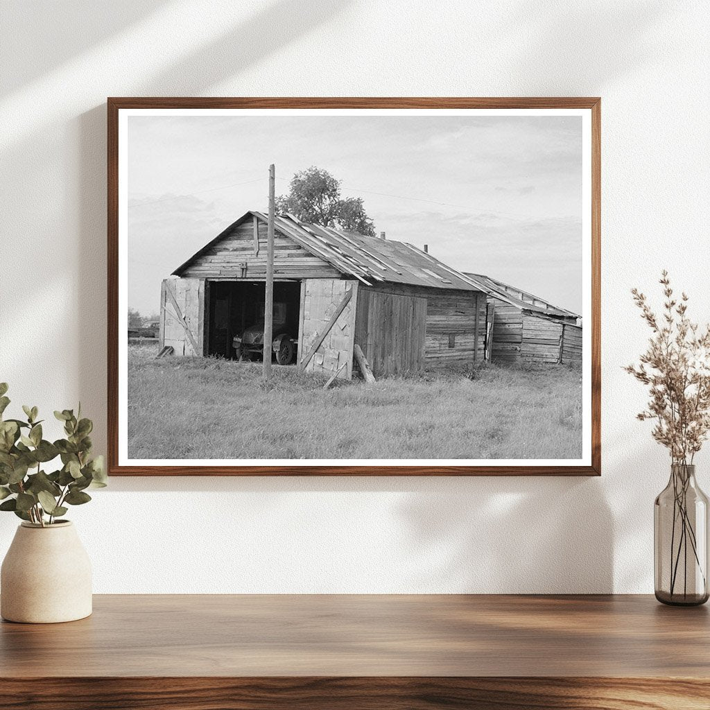 Vintage Lumber Camp Buildings Gemmel Minnesota August 1937