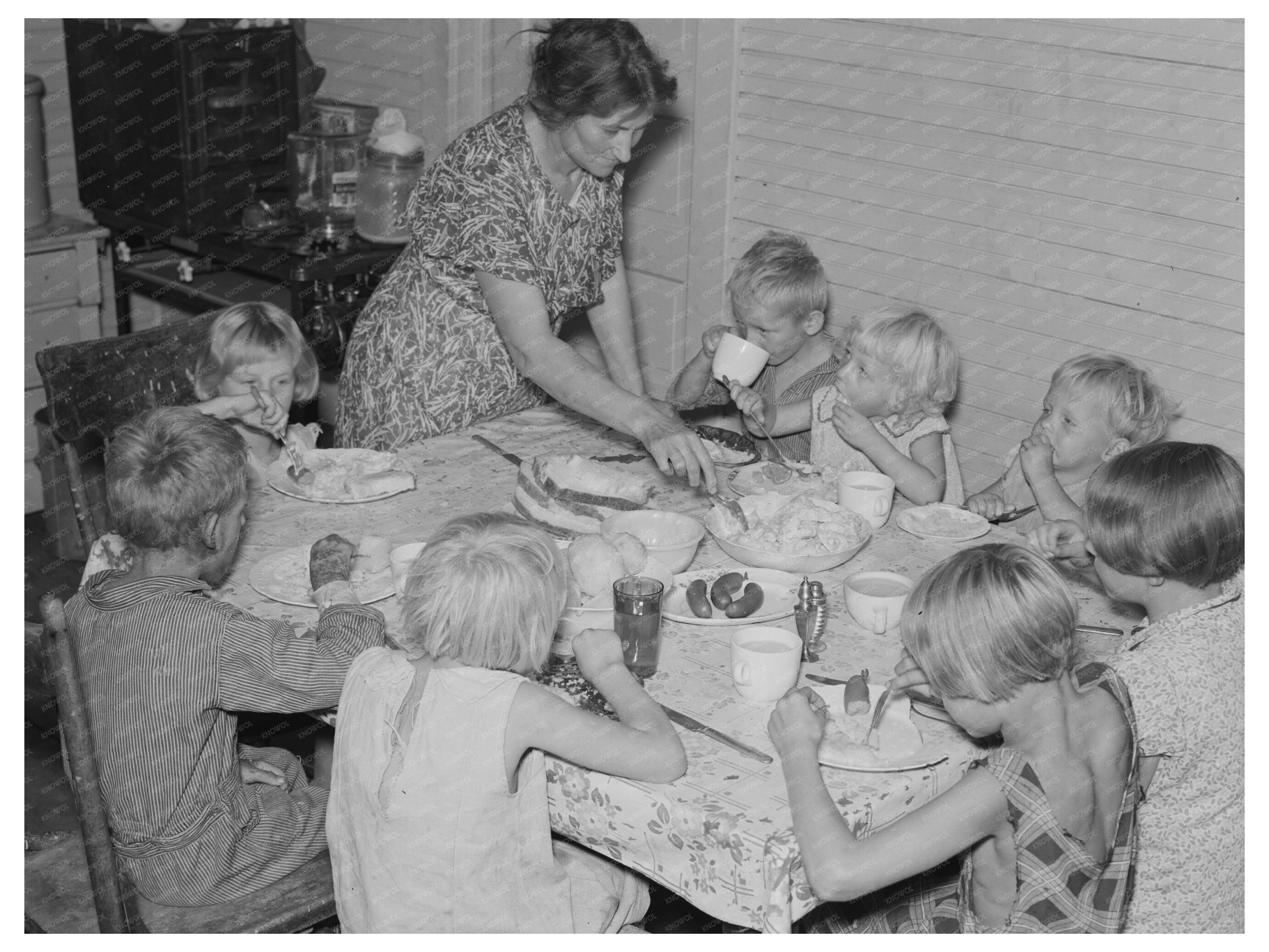 Olaf Fugelberg Family in Drought North Dakota 1937