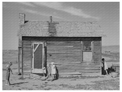 Children Playing in Front of Home Williams County ND 1937