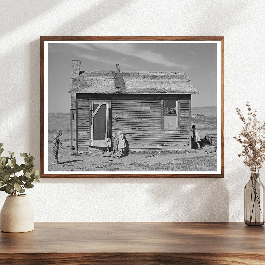 Children Playing in Front of Home Williams County ND 1937