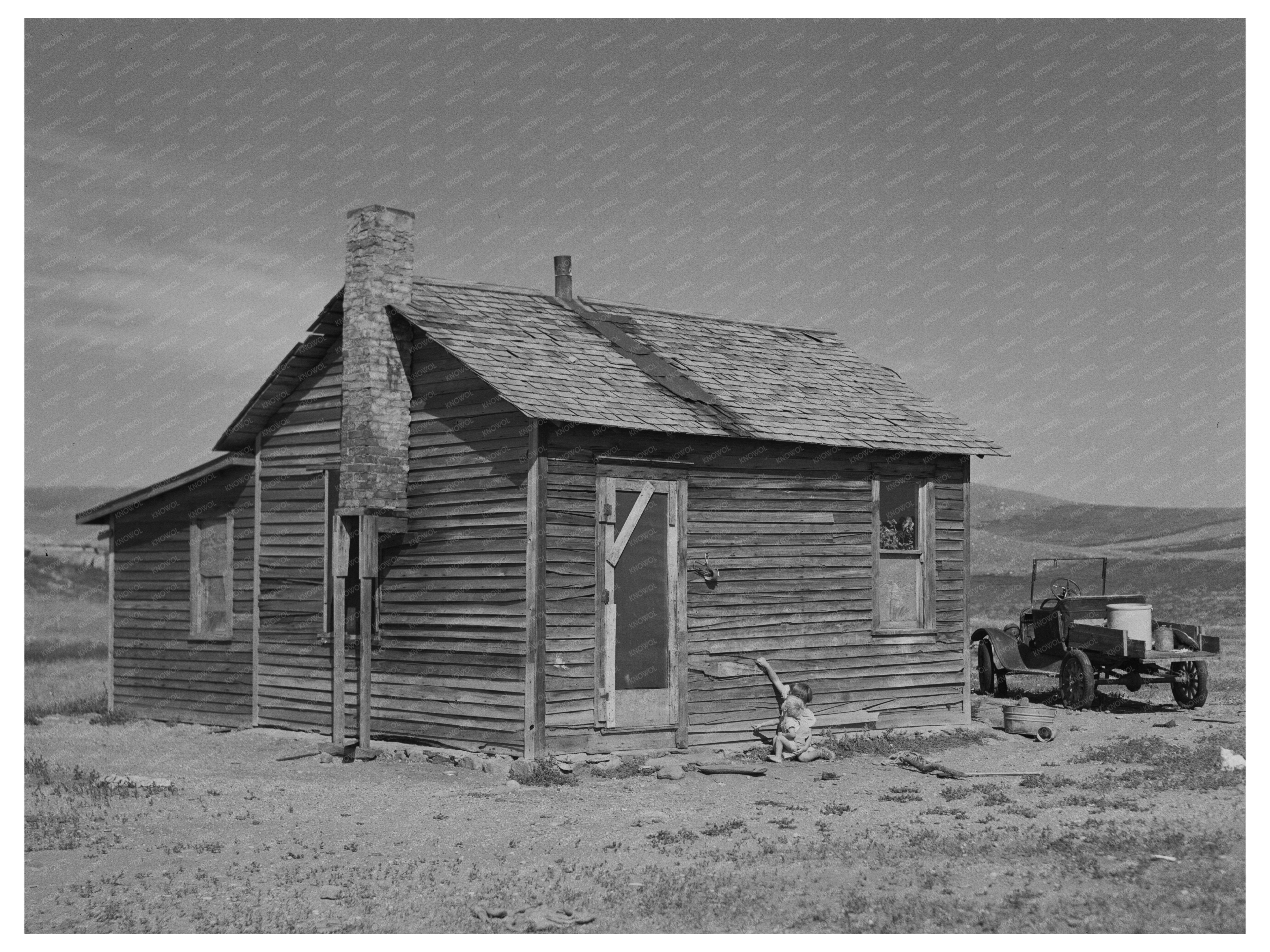 Olaf Fugelburg Farmhouse North Dakota August 1937