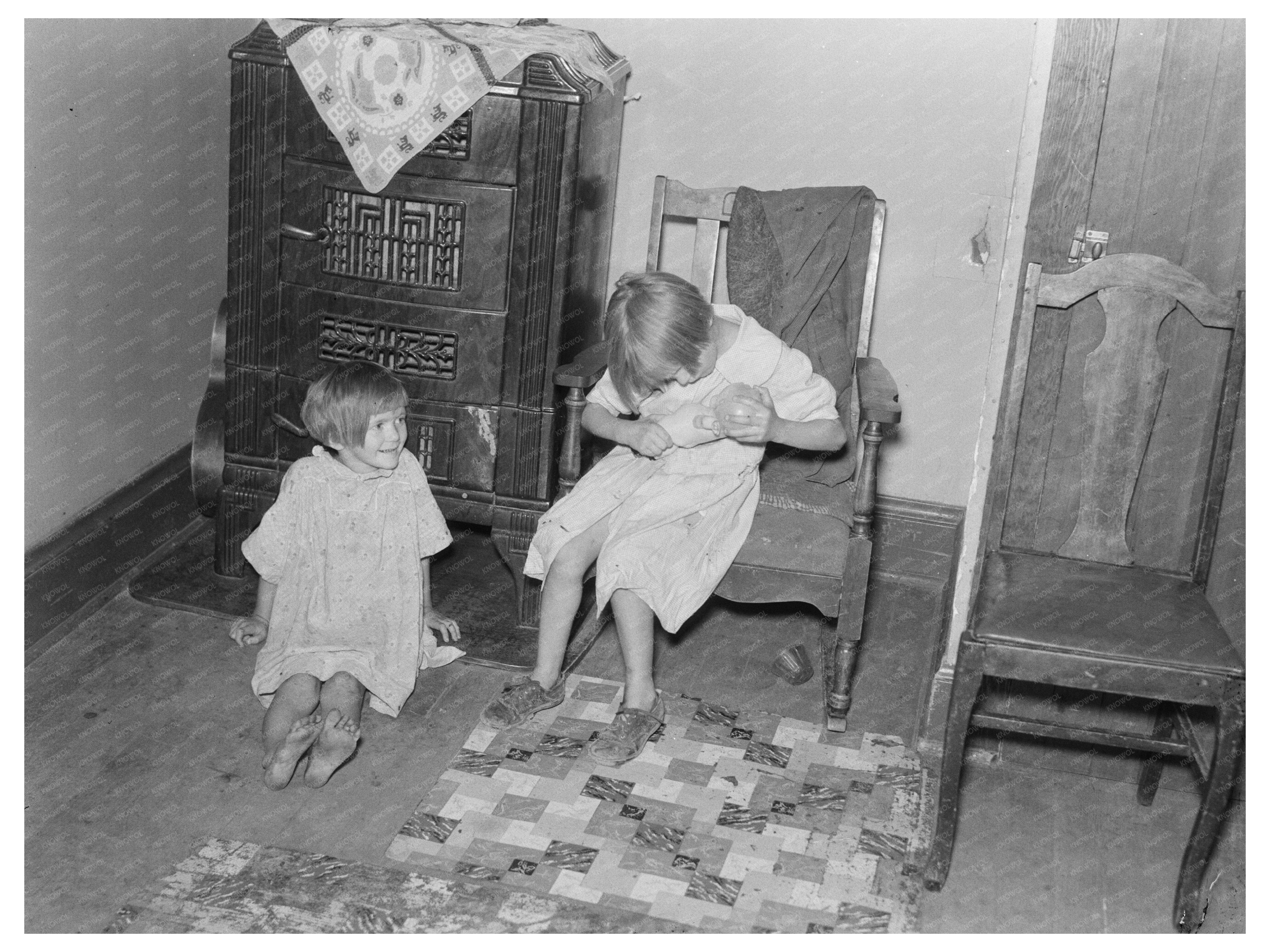 Hall Family Children in Drought-Affected North Dakota 1937