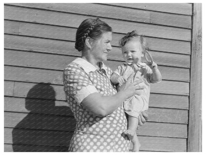 Mother and Child on North Dakota Farm 1937