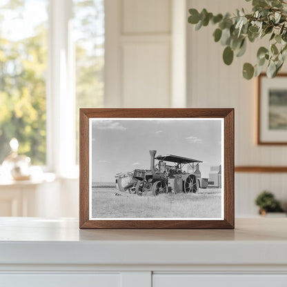 Vintage 1937 Threshing Equipment in North Dakota Drought