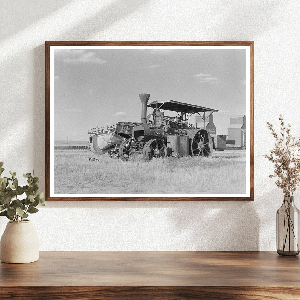 Vintage 1937 Threshing Equipment in North Dakota Drought