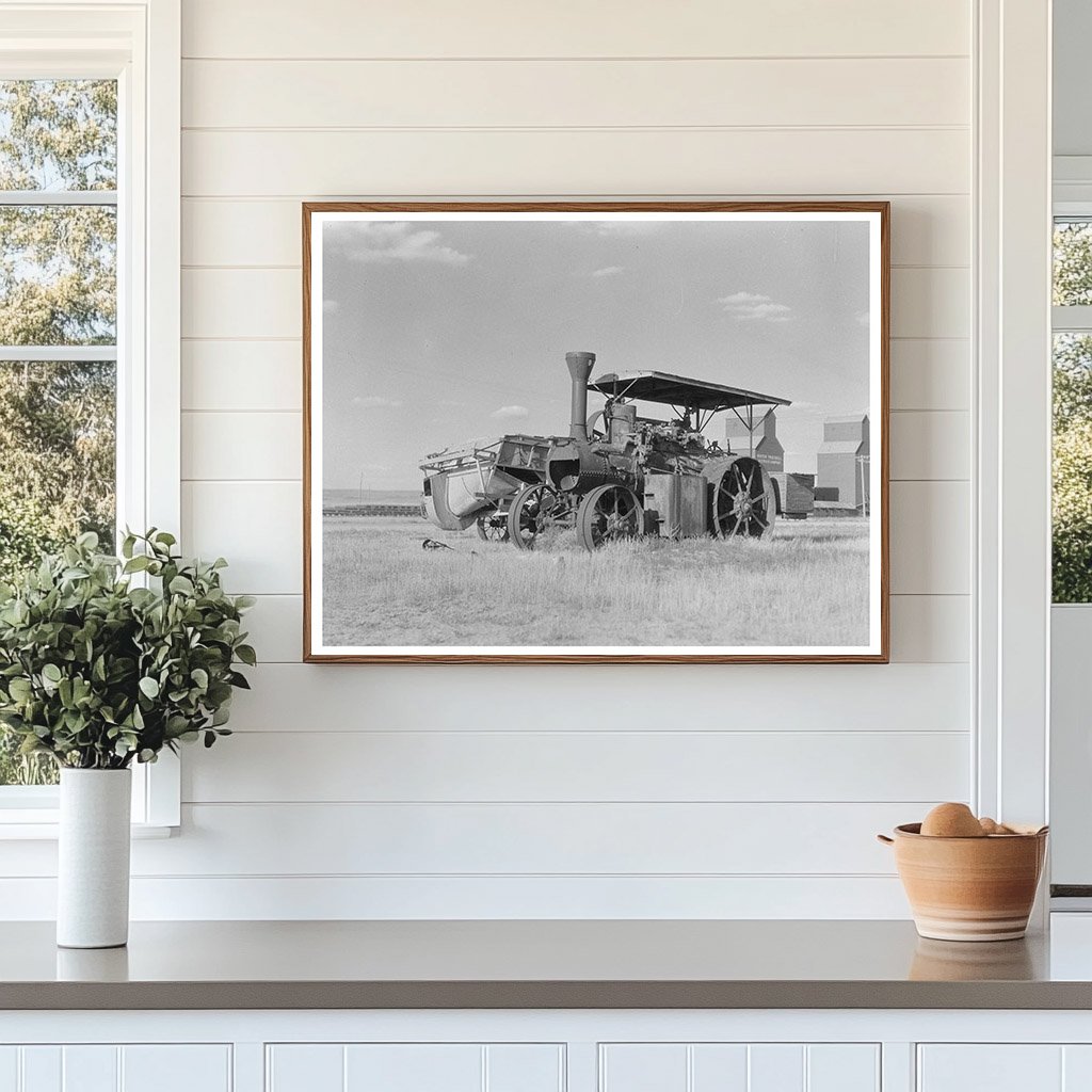 Vintage 1937 Threshing Equipment in North Dakota Drought