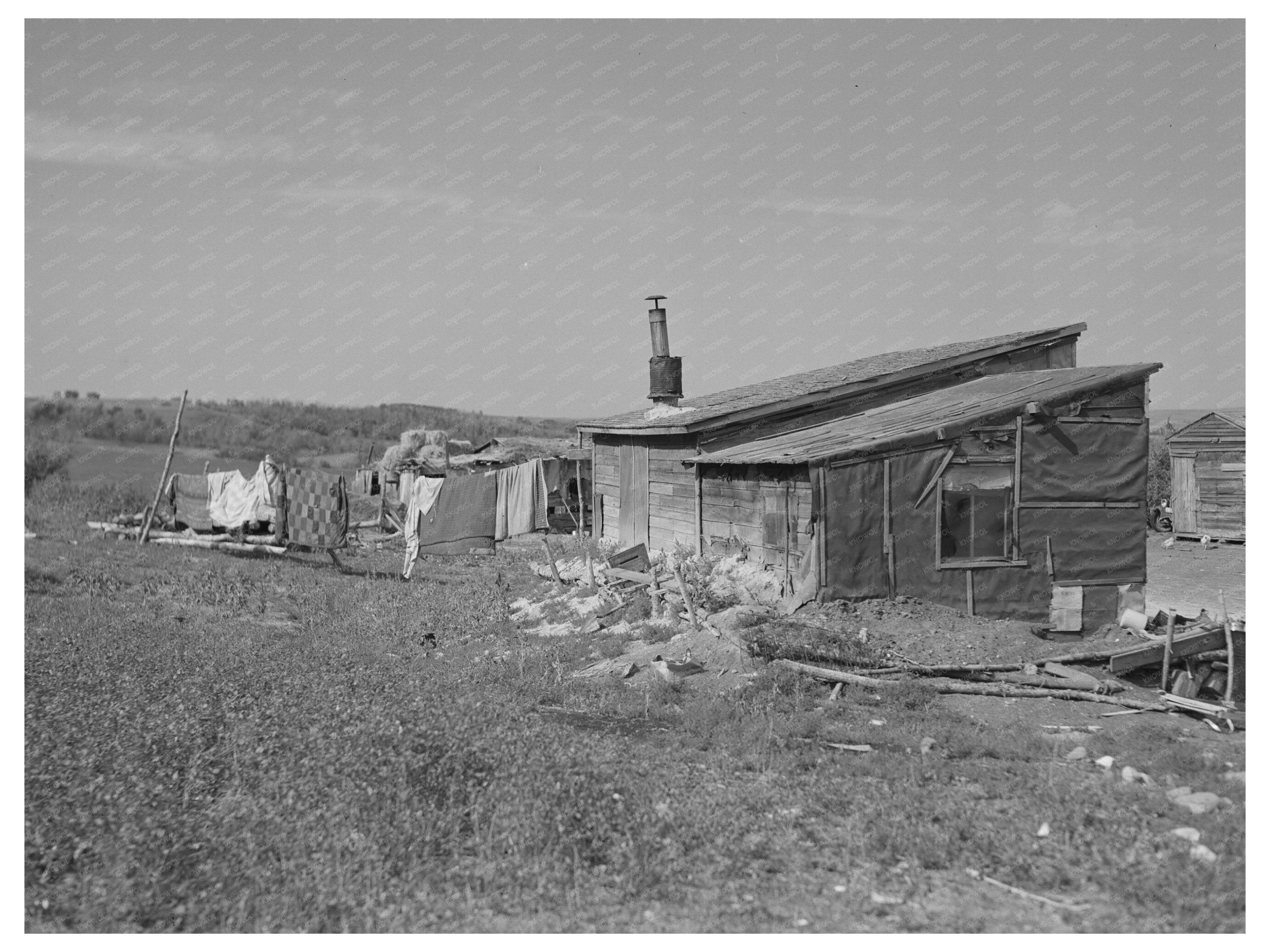 Farmhouse in Wheelock North Dakota September 1937 Drought Impact