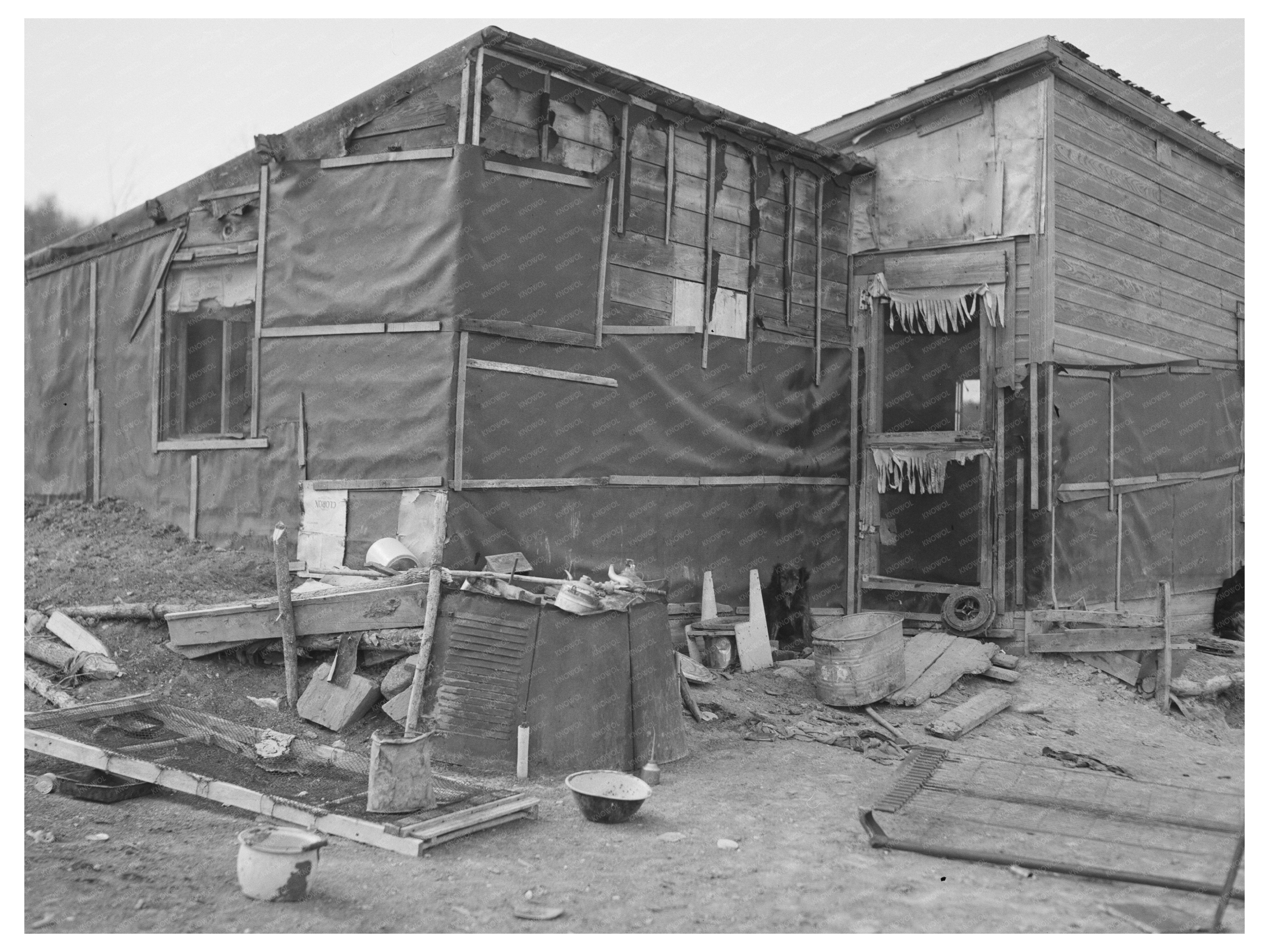 Vintage Farmhouse in Drought-Affected North Dakota 1937