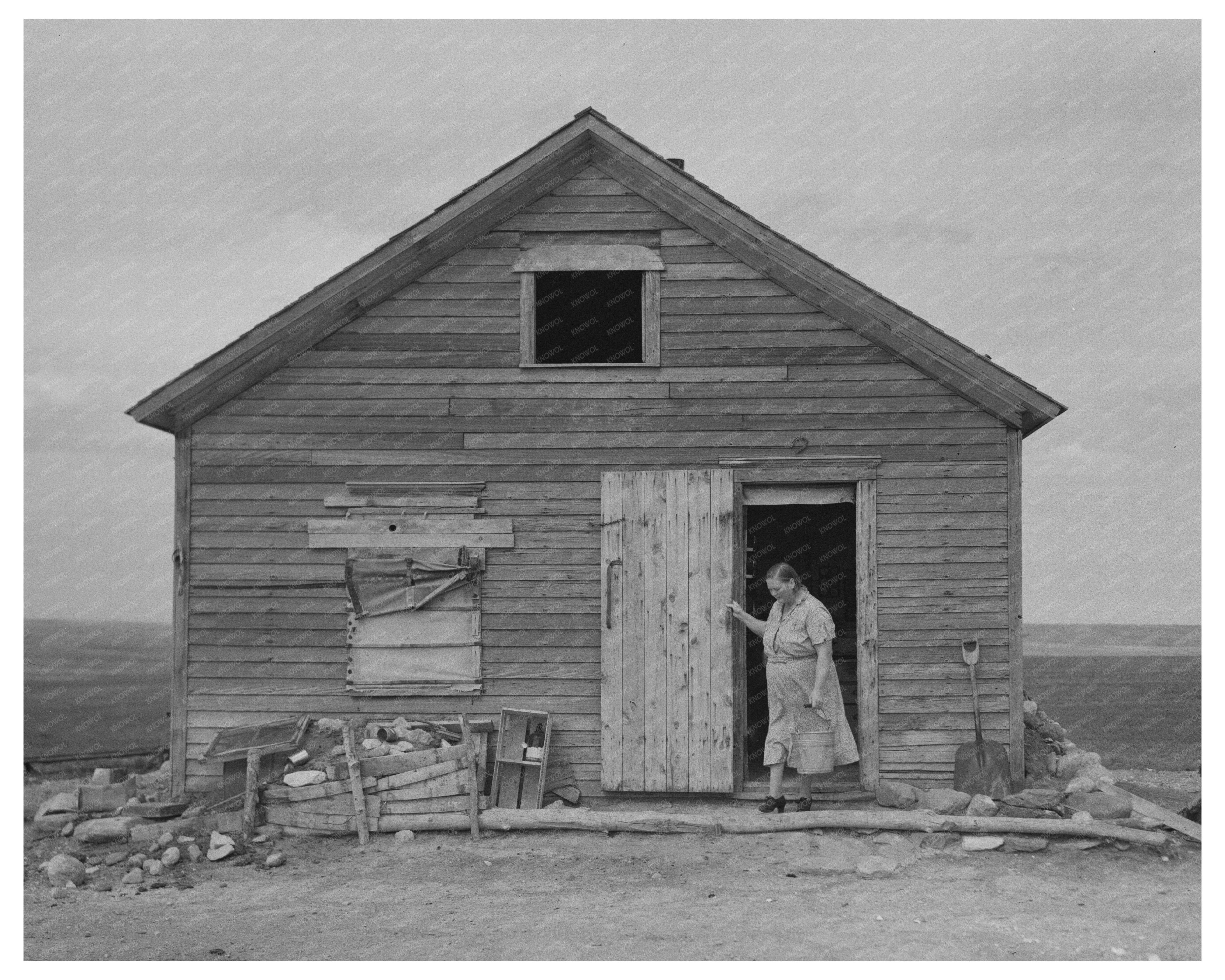 Mrs. Herman Gerling in Drought-Affected North Dakota 1937