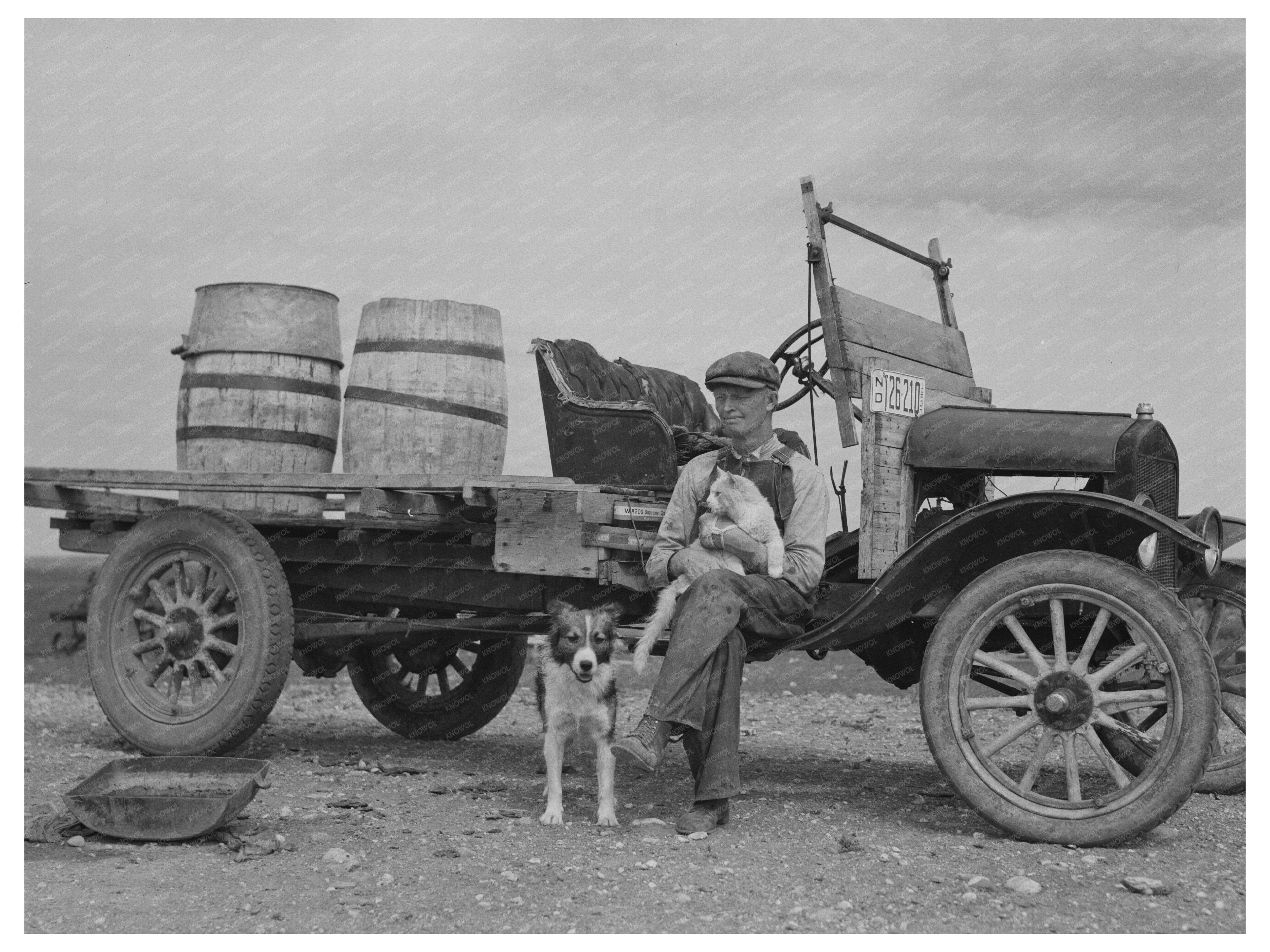 Water Truck in Drought-Affected North Dakota 1937