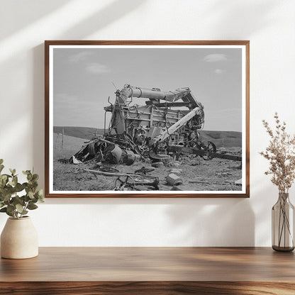 Old Threshing Machine on Farm North Dakota September 1937