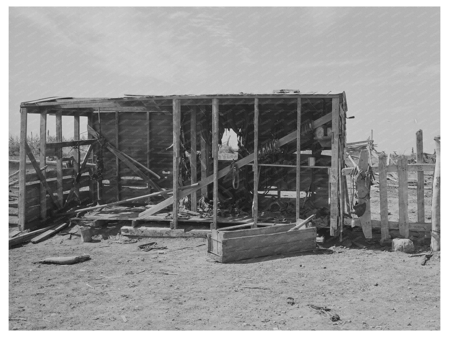 Vintage Harness Shed in North Dakota September 1937