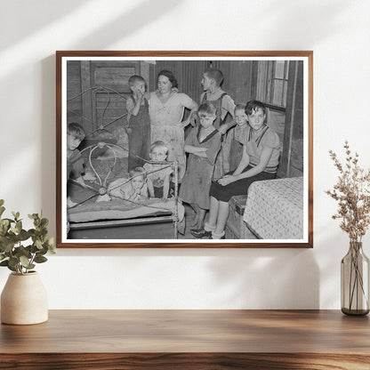 Frank Peaches Family in North Dakota Living Room 1937