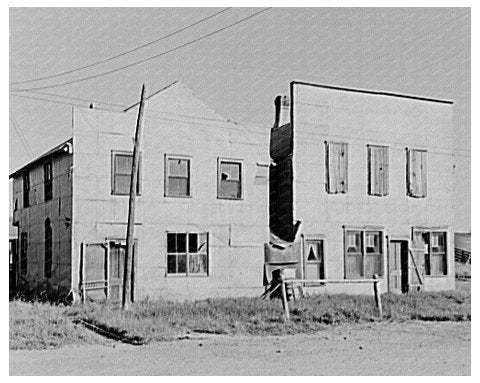 Abandoned Store and Hotel in Funkley Minnesota 1937