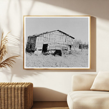 Vintage Barn and Stock Loading Runway Funkley Minnesota 1937