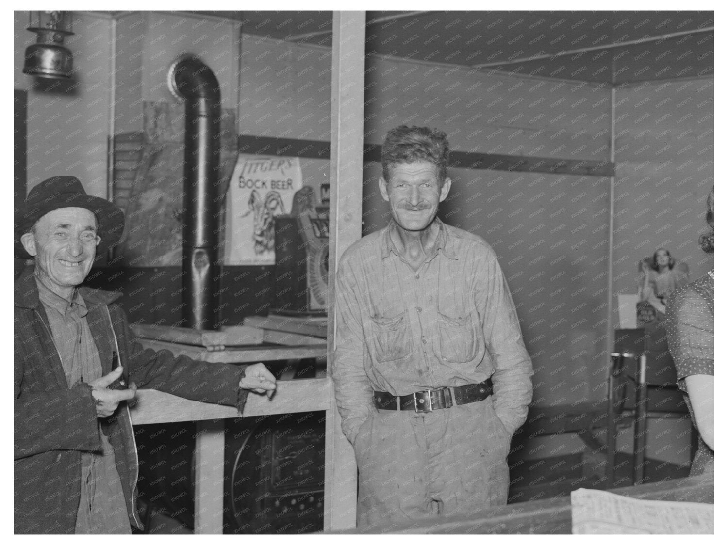 Lumberjacks in Saloon Craigville Minnesota September 1937