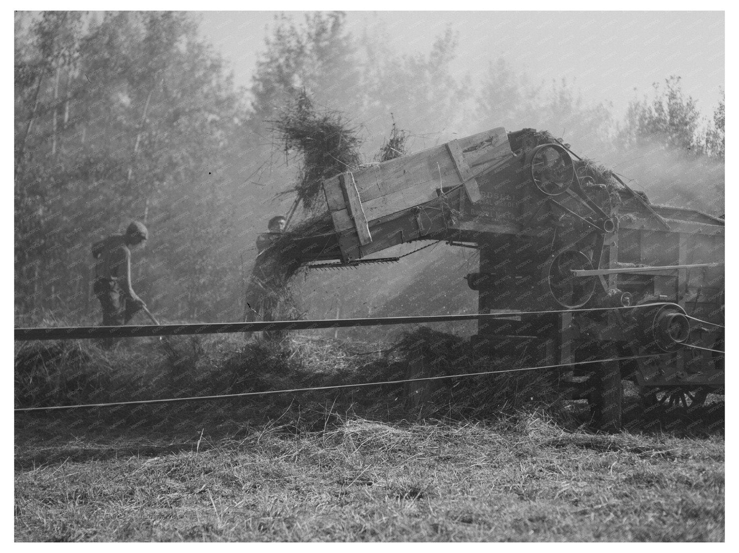 Threshing Clover Seed in Koochiching County 1937