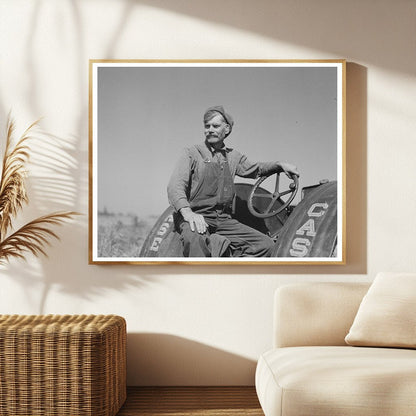 1937 Farmer on Tractor in Little Rock Minnesota